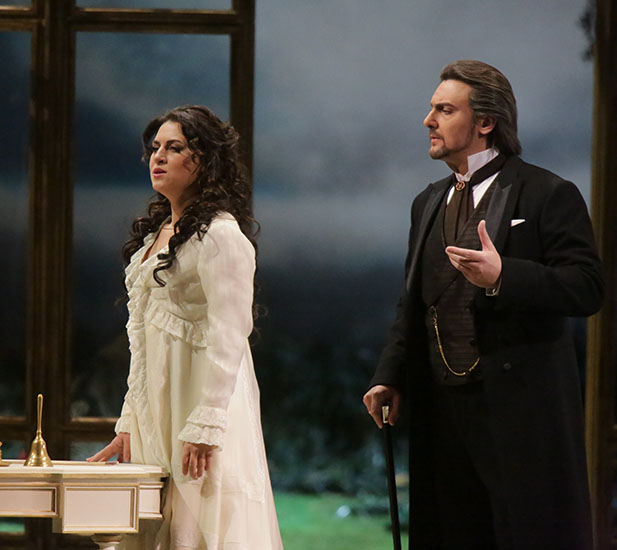 As Giorgio Germont in La Traviata. Venera Gimadieva as Violetta. Photo by Damir Yusupov.