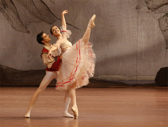 In Giselle. Interpolated pas de deux. Opposite Alexei Putintsev. Photo by Damir Yusupov.