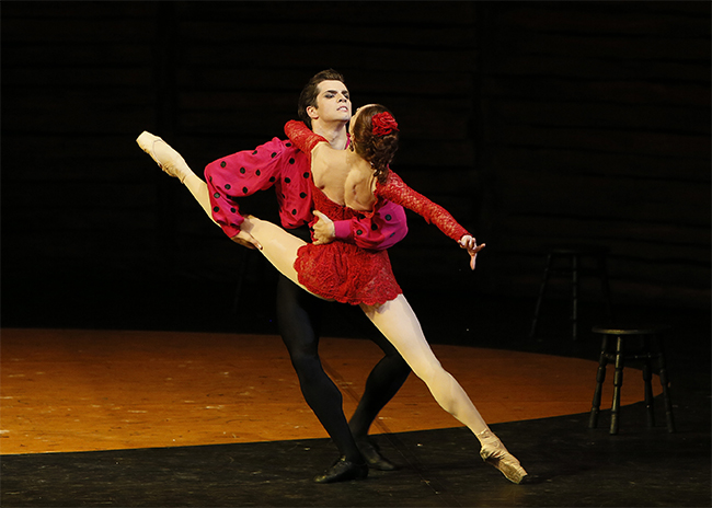 As Jose in Carmen Suite. Ekaterina Krysanova as Carmen. Photo by Damir Yusupov.