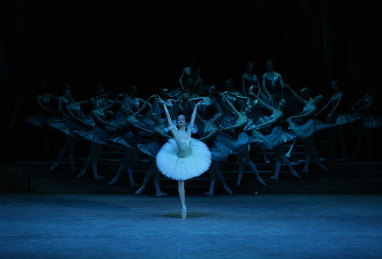 Raymonda’s Daydreams scene. Anna Nikulina as Raymonda. Scene from Act I.<br/>Photo by Damir Yusupov.