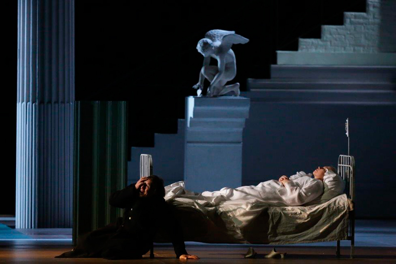 Vladimir Galouzine as Herman.<br/>Larisa Diadkova as The Countess. <br/>  Photo by Damir Yusupov. 