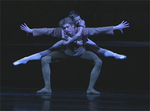 As Quasimodo in Notre Dame de Paris.Anna Antonicheva as Esmeralda.Photo by Damir Yusupov. 