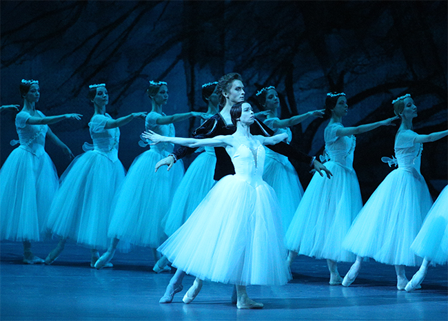 Ekaterina Krysanova as Giselle. Denis Rodkin as Count Albrecht. Photo by Elena Fetisova.