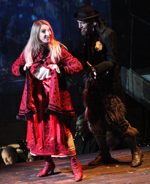 As a Devil from Hell in Cherevichki. Olga Berezanskaya as Solokha.   Photo by Vladimir Mayorov.