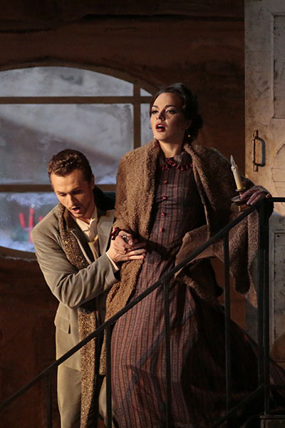 As Mimi in La Boheme.  Pavel Valuzhin as Rudolf. Photo by Damir Yusupov.