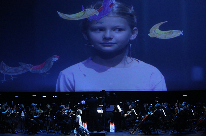 <em>Le carnaval des animaux. </em><br/> Elizaveta Bugulova as Anya. <br/>Photo by Elena Fetisova.