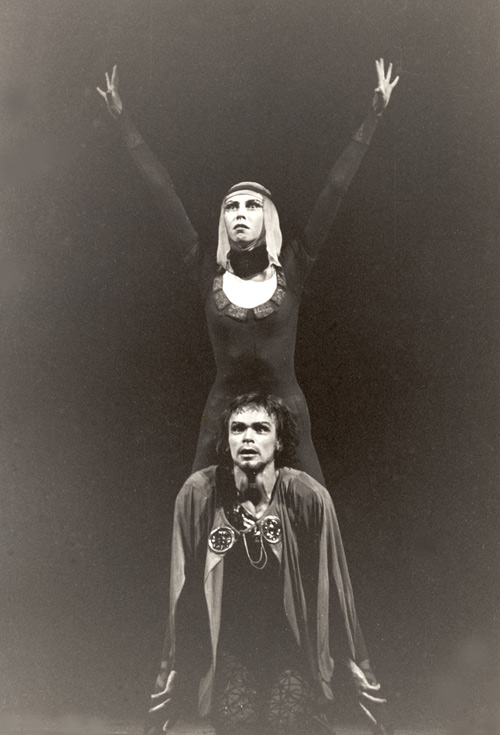 As Lady Macbeth in Macbeth.Victor Barykin as Macbeth.Photo from the Bolshoi Theatre museum.