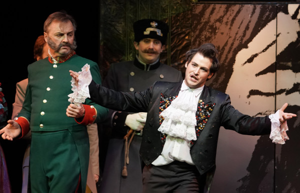 As Khlestakov in The Government Inspector. Alexey Mochalov as The Governor. Photo by Pavel Rychkov.