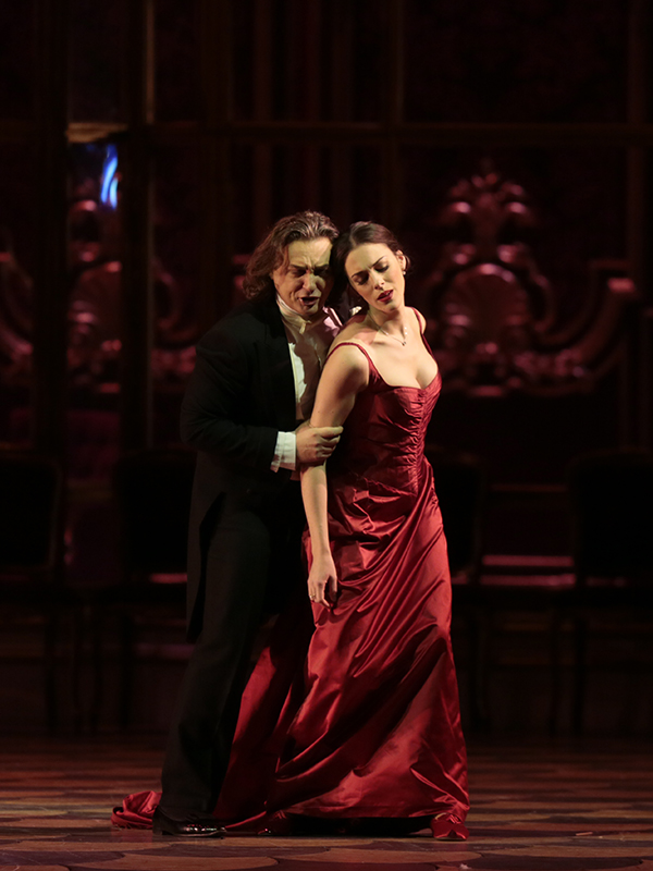 Zuzana Marková as Violetta. <br/>Ivan Magri as Alfredo.<br/> Photo by Damir Yusupov.