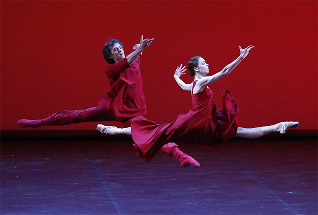 Russian Seasons. 'Couple in Red'. Opposite Ekaterina Krysanova. Photo by Damir Yusupov.