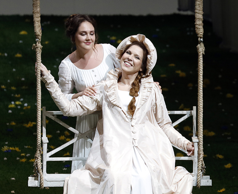 As Madame Larina in Eugene Onegin. Alina Chertash as Olga. Photo by Damir Yusupov.