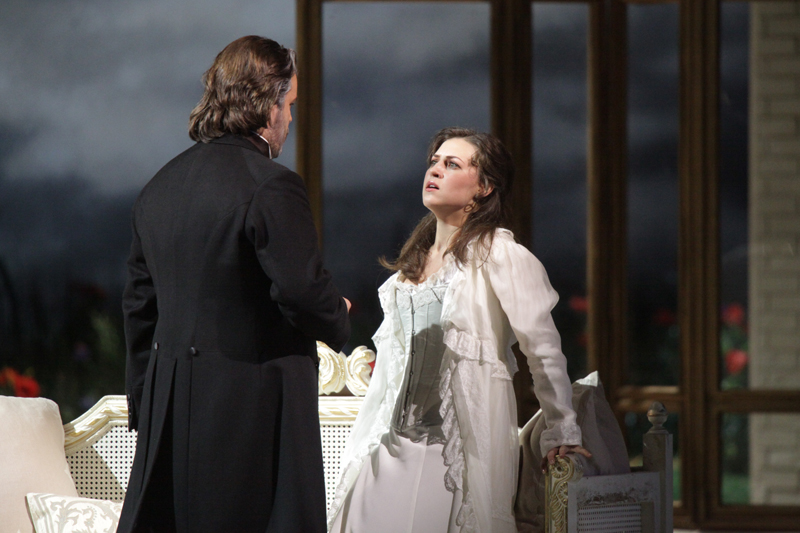 As Violetta in La Traviata.Vasily Ladyuk as Giorgio Germont.