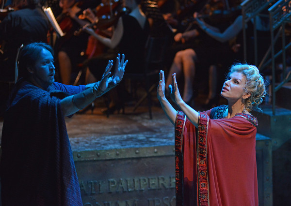 In the title part of Servilia. Igor Vyalyh as Valerius.  Photo by Vladimir Mayorov.