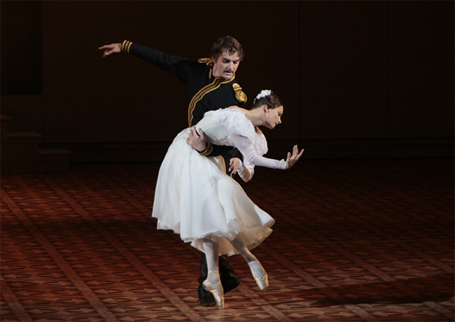 As Pechorin in A Hero of Our Time. Part Princess Mary. Nina Kaptsova as Mary.Photo by Damir Yusupov.