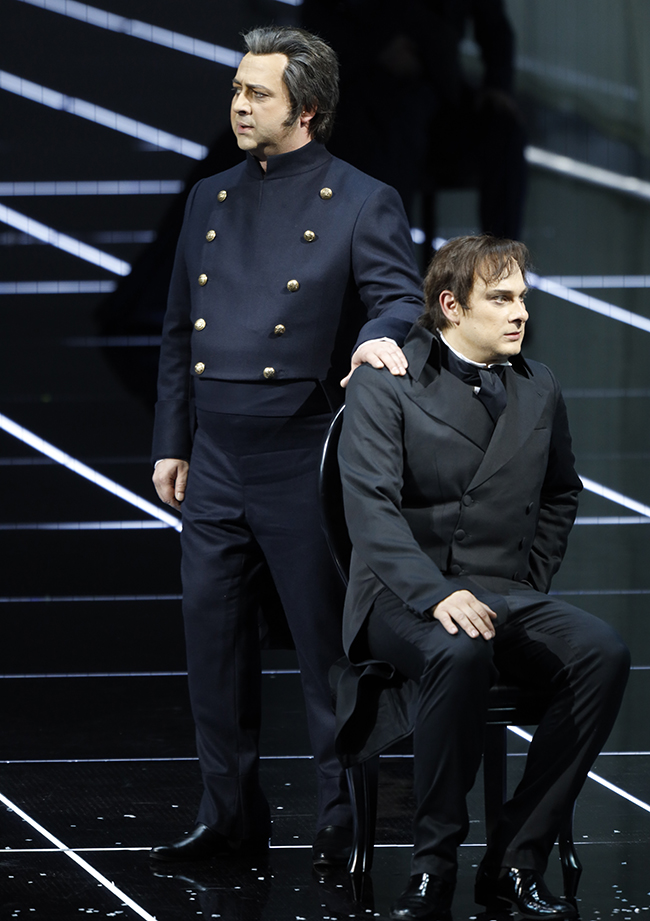 As Prince Gremin in  Eugene Onegin.  Stanislav Kuflyuk as Onegin. Photo by Damir Yusupov.