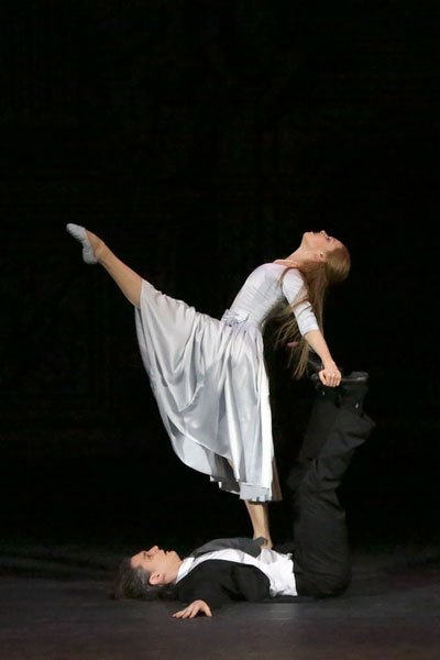 As Ophelia in Hamlet.Vladislav Lantratov as Hamlet.Photo by Damir Yusupov.