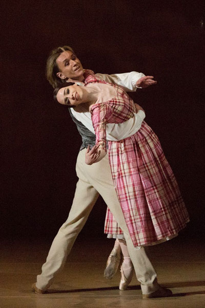 As Coralie in Lost Illusions. Dmitri Gudanov as Count Albrecht. Photo by Damir Yusupov.