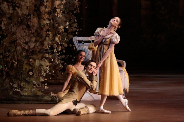 As Olga in Onegin. Artemy Belyakov as Lensky. Photo by Damir Yusupov.