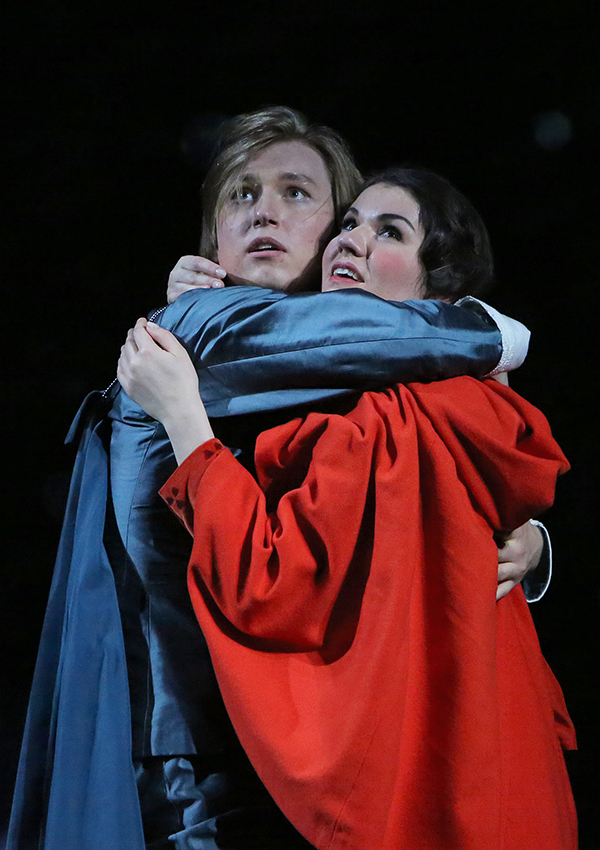 Olga Kulchinskaya as Gerda. Bogdan Volkov as Kai. <br/> Photo by Damir Yusupov.