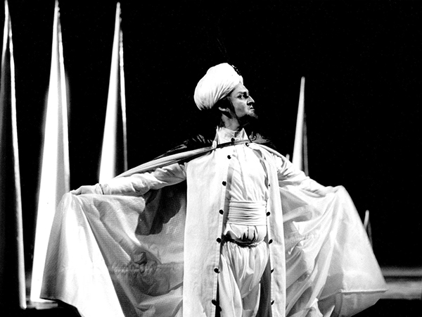 As Celio in The Love for Three Oranges. Photo by M. Merobov (from the theatre`s museum).