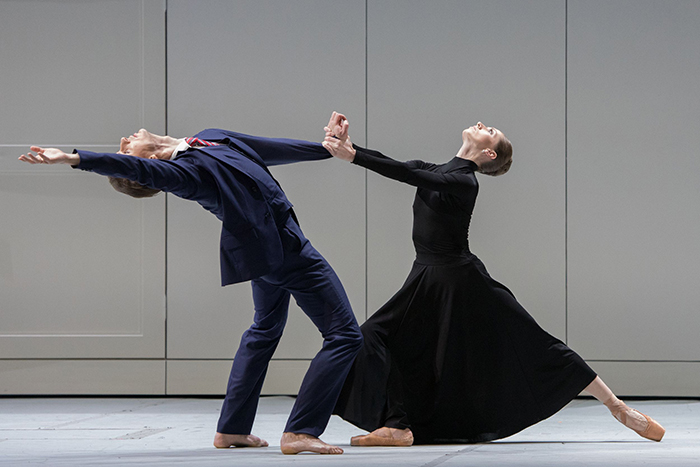 As Lidia Ivanovna in Anna Karenina. Semyon Chudin as Karenin. Photo by Mikhail Logvinov.