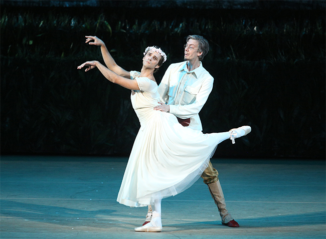 As Classical dancer in The Bright Stream. Nikita Elikarov as Old Dacha Dweller. Photo by Elena Fetisova.