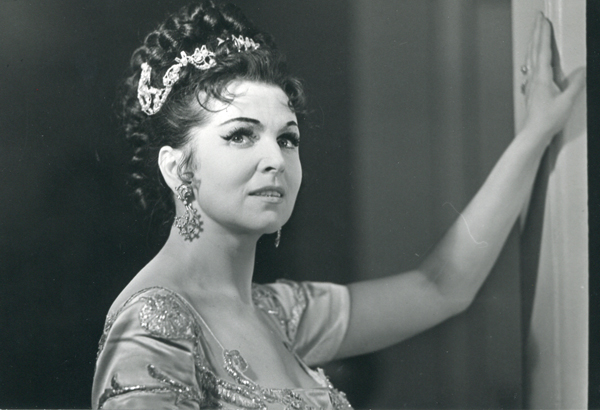 In the title part in Tosca.Photo from the Bolshoi Theatre museum.