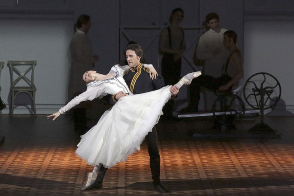 As Princess Mary in A Hero of Our Time. Ruslan Skvortsov as Pechorin. Photo by Damir Yusupov.