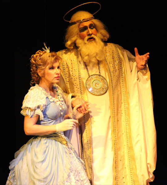 As Sarastro in Die Zauberflöte. Tatiana  Fedotova as Pamina.  Photo by Vladimir Mayorov.