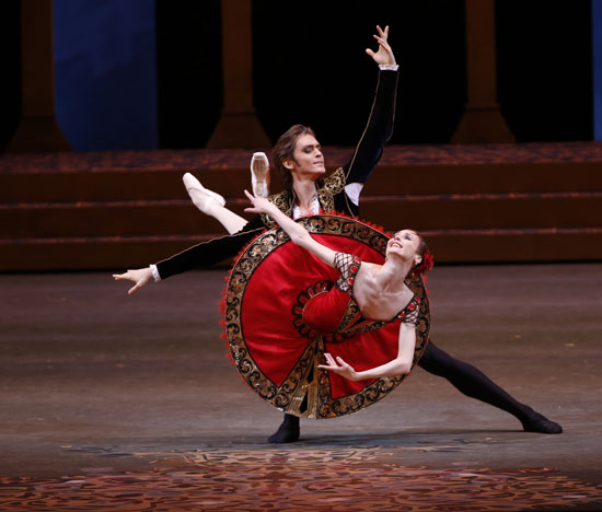 As Kitri in Don Quixote. Denis Rodkin as Basilio.Photo by Svetlana Postoenko.