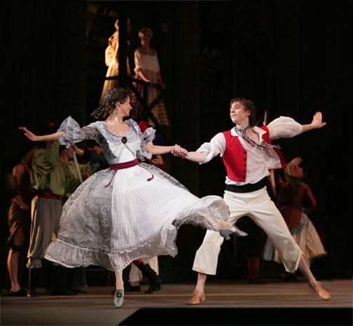 Nina Kaptsova as Adeline. Denis Savin as Jerome.<br />Photo by Damir Yusupov.