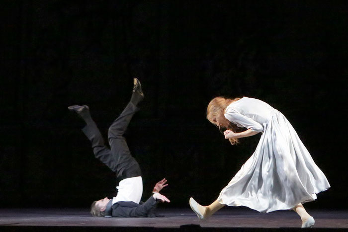 Denis Savin as Hamlet.<br/>Anastasia Stashkevich as Ophelia.<br/>Photo by Damir Yusupov.