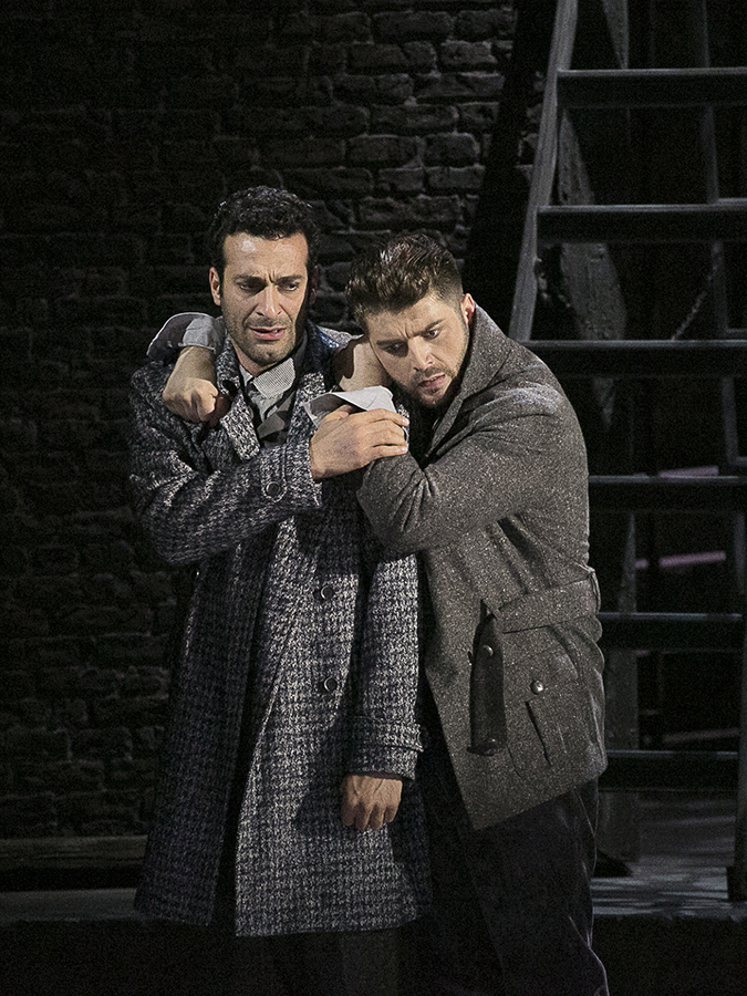 Rame Lahaj as Rodolfo. <br/>Andrei Jilihovschi as Marcello. <br/> Photo by Damir Yusupov.