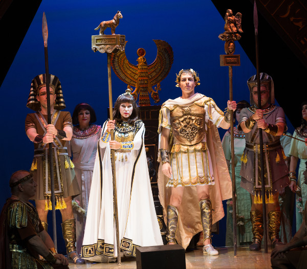 As Cleopatra in Giulio Cesare and Cleopatra. Kirill Filin as Giulio Cesare, Emperor of Rome.   Photo by Vladimir Mayorov.