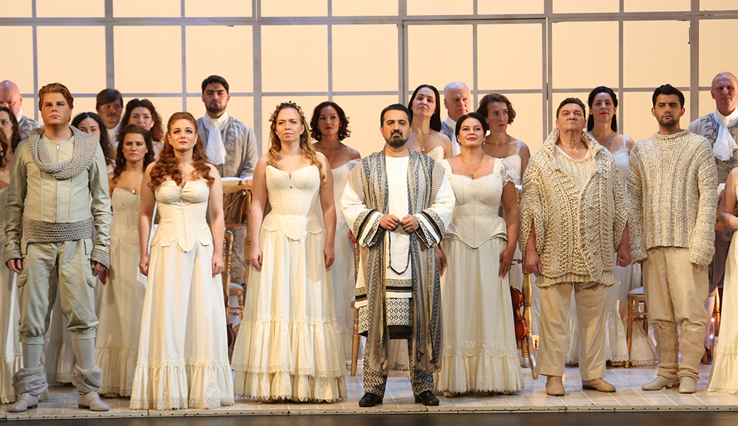 Andrei Potaturin as Robert. Anna Khrapko as Brigitta. <br/>Anna Bondarevskaya as Laura. Elchin Azizov as Ibn-Hakia. <br/>Svetlana Shilova as Marta. Alexander Naumenko as Bertrand. <br/>Bekhzod Davronov as Almerik. Photo by Vladimir Mayorov.