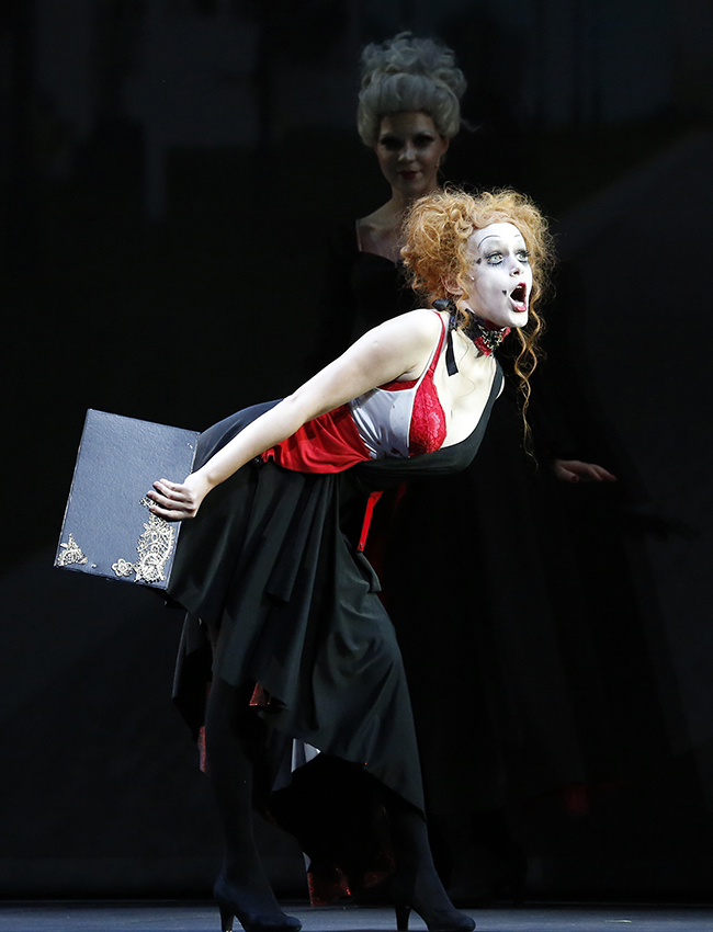 As Paquette in Candide.  Anastasia Sorokina as Cunegonde.Photo by Damir Yusupov.