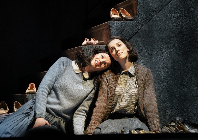 Alexandra Nanoshkina as Anne Frank, Irina Khruleva as Sophie Scholl. <br>Photo by Pavel Rychkov.