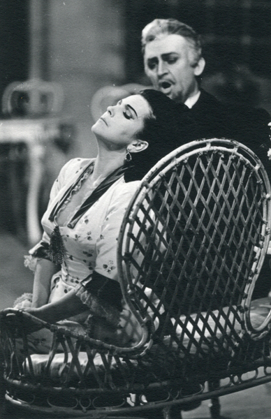 As Violetta in La Traviata.Photo from the Bolshoi Theatre museum.