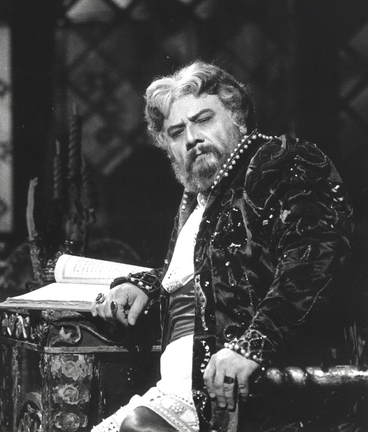 In the title part in Boris Godunov. Photo by M. Merobov