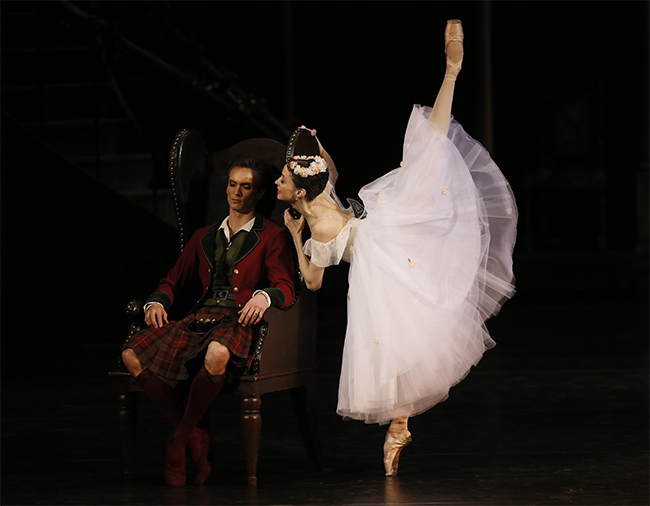 Artemy Belyakov as James. Anna Nikulina as Silphide. Photo by Damir Yusupov.