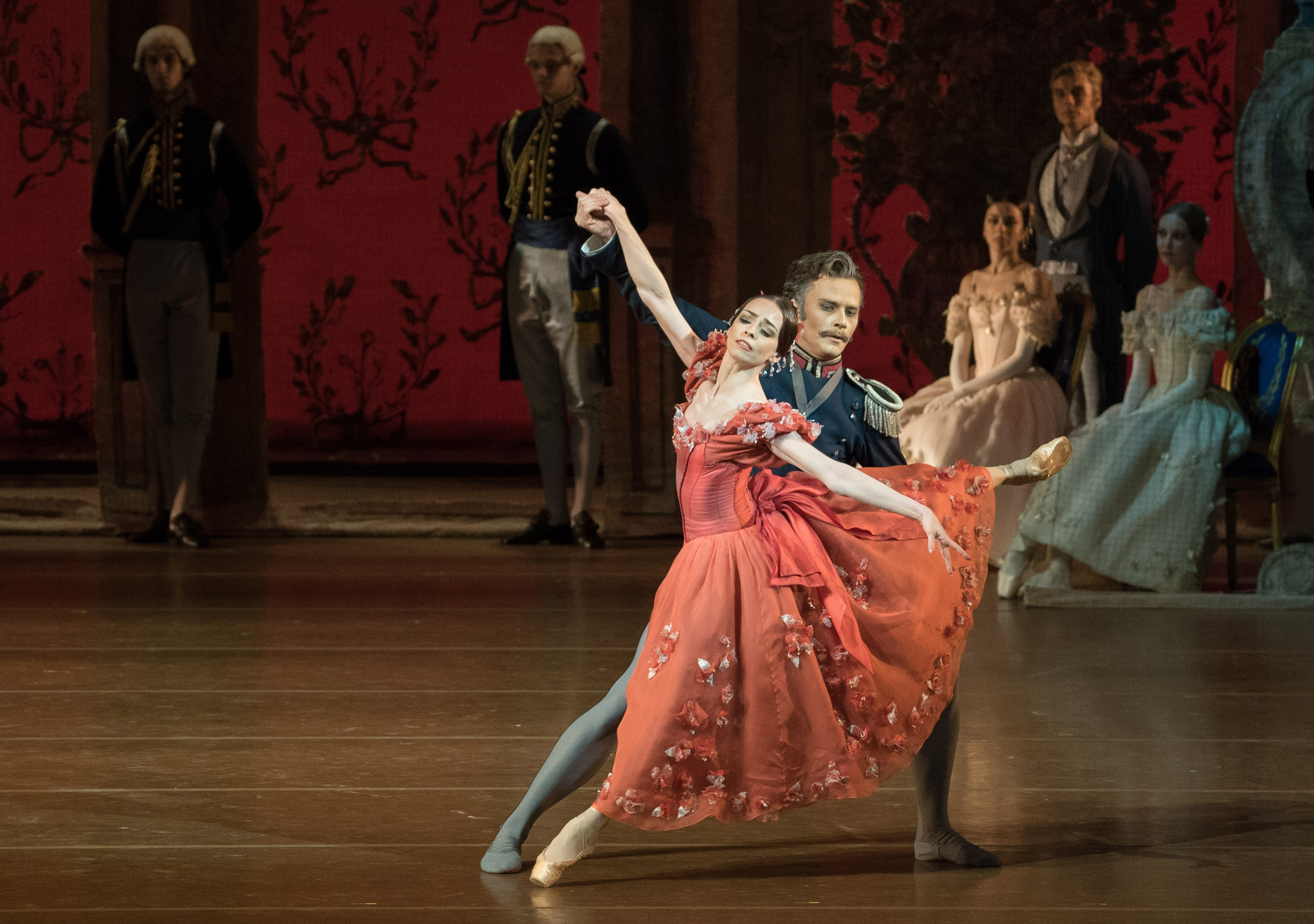 As Tatiana in Onegin. Egor Khromushin as Gremin. Photo by Elena Fetisova.