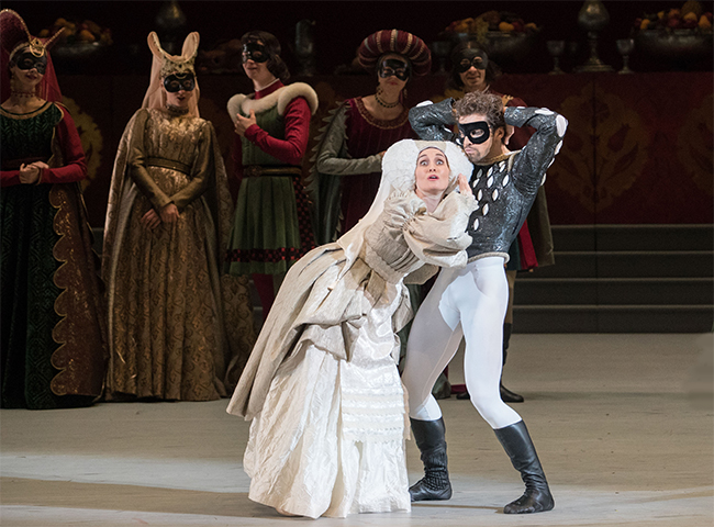 As Juliet’s Nurse in Romeo and Julliet. Igor Tsvirko as Mercutio. Photo by Pavel Rychkov.