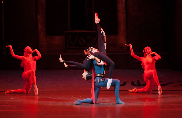 As Mekhmene Banu in A Legend of Love. Alexander Volchkov as Ferkhad.Photo by Elena Fetisova.