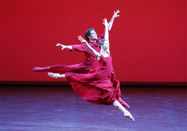 Russian Seasons. 'Couple in Red'. Opposite Igor Tsvirko. Photo by Damir Yusupov.