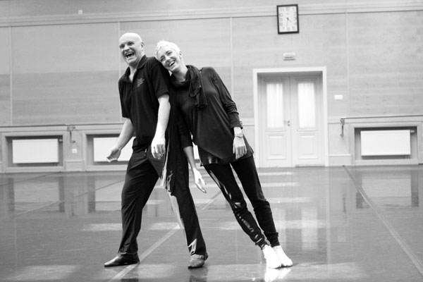 Jean-Christophe Maillot, Bernice Coppieters. Rehearsal photo by Elena Fetisova.